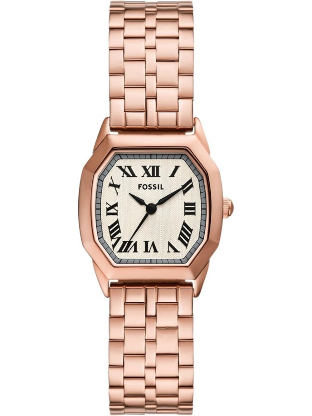 Women's Gold Rose Harlow Three-Hand Classic Octagon Case Stainless Steel Watch